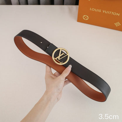 LV - Louis Vuitton 3.5cm round letter hook - pebble grain 3526L