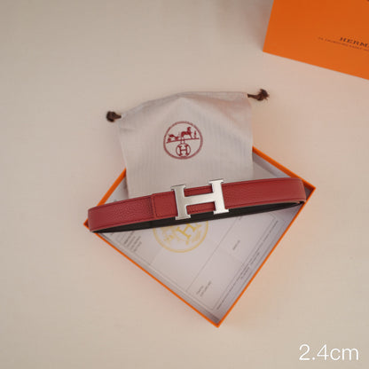 Hermes - 2.4cm classic H silver buckle