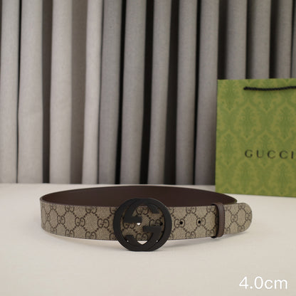Gucci - 4.0cm Big cake - Supreme canvasDumb black  4023g