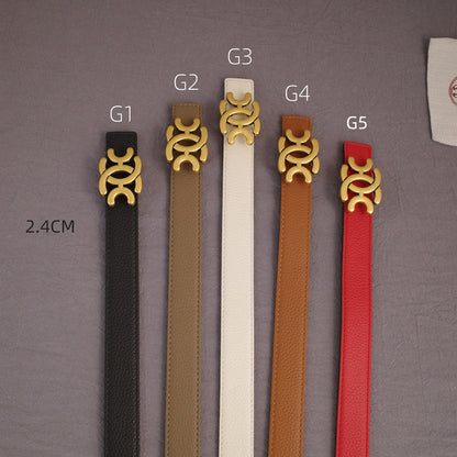 Hermes - 2.4cmH - Anise grain pattern