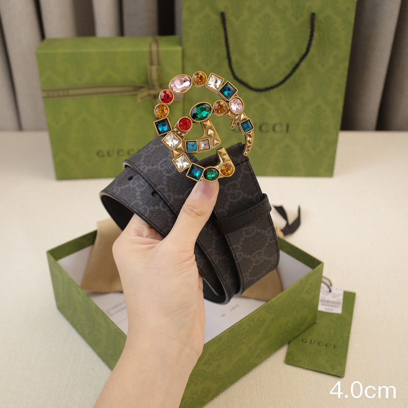 Gucci - 4.0cm G Colored gemstone ZSB4017g