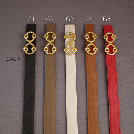 Hermes - 2.4cmH - Anise grain pattern