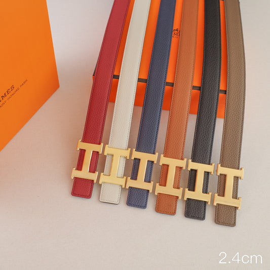 Hermes - 2.4cm classic H gold buckle