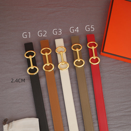 Hermes - 2.4cmH -   Bone  Anise grain pattern